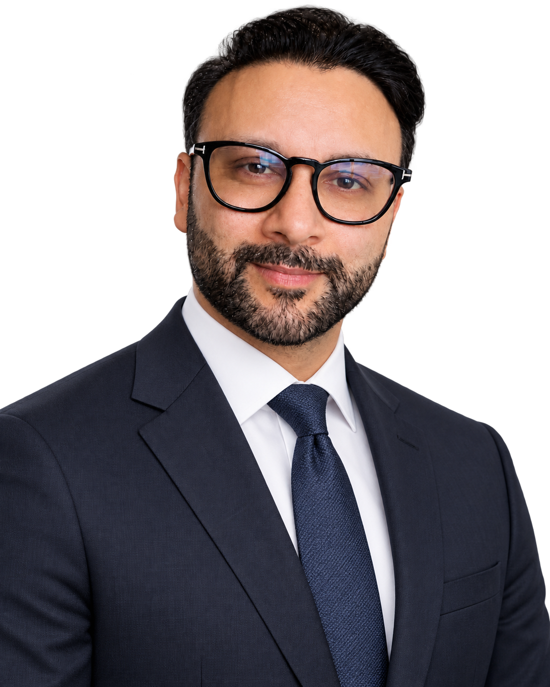 Prof. Dr. Sami Hassan in a dark suit